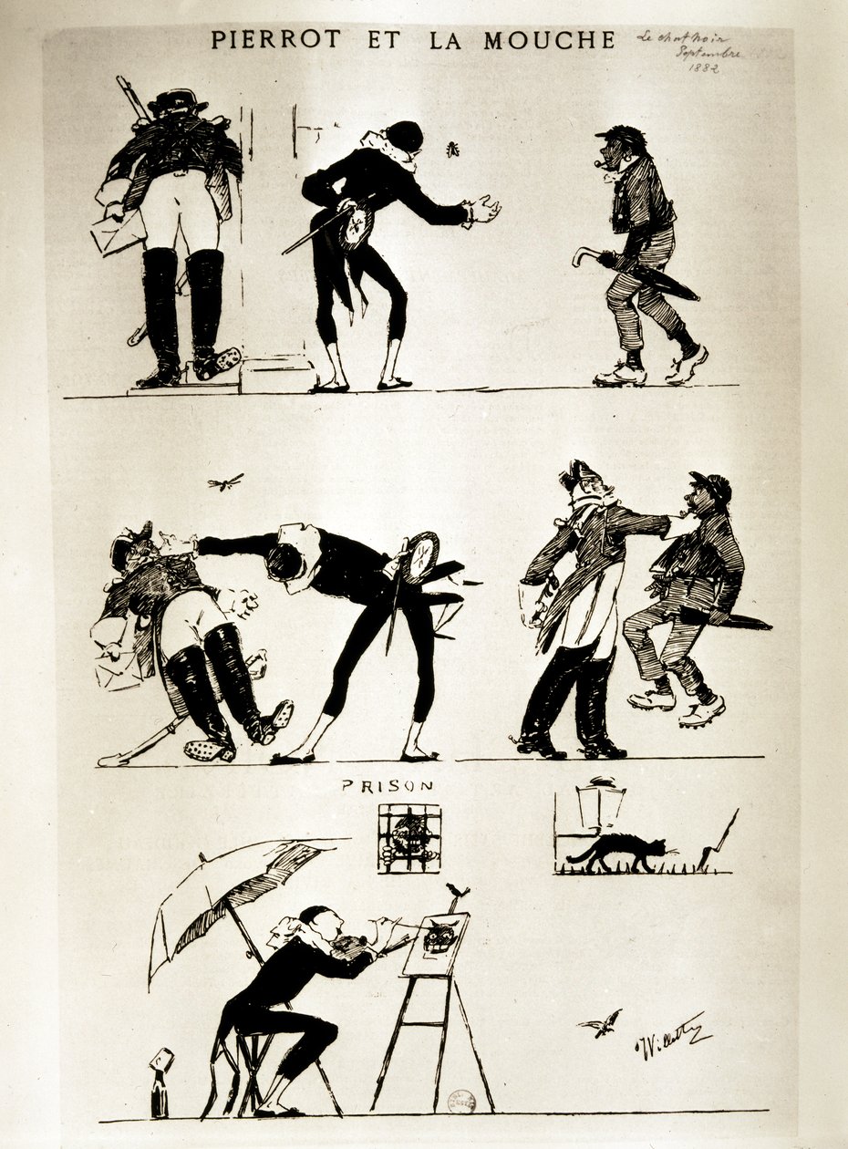 Pierrot et La Mouche - Adolphe Leon Willette