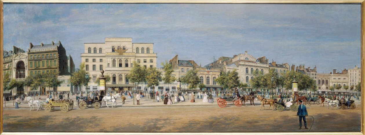 Vue générale des théâtres du boulevard du Temple en 1862 - Adolphe Martial Potemont