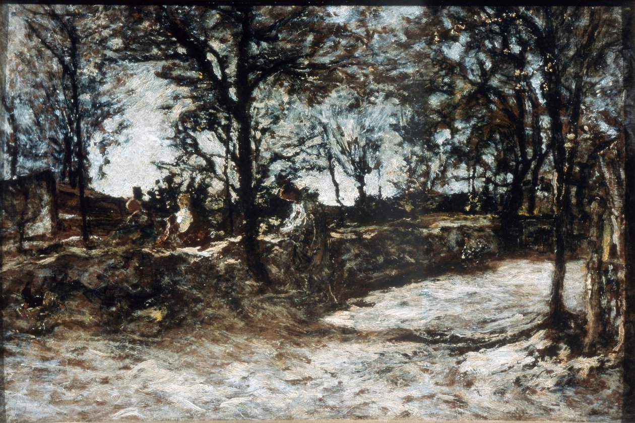 Paysage. Fontainebleau, 19e siècle - Adolphe Joseph Thomas Monticelli