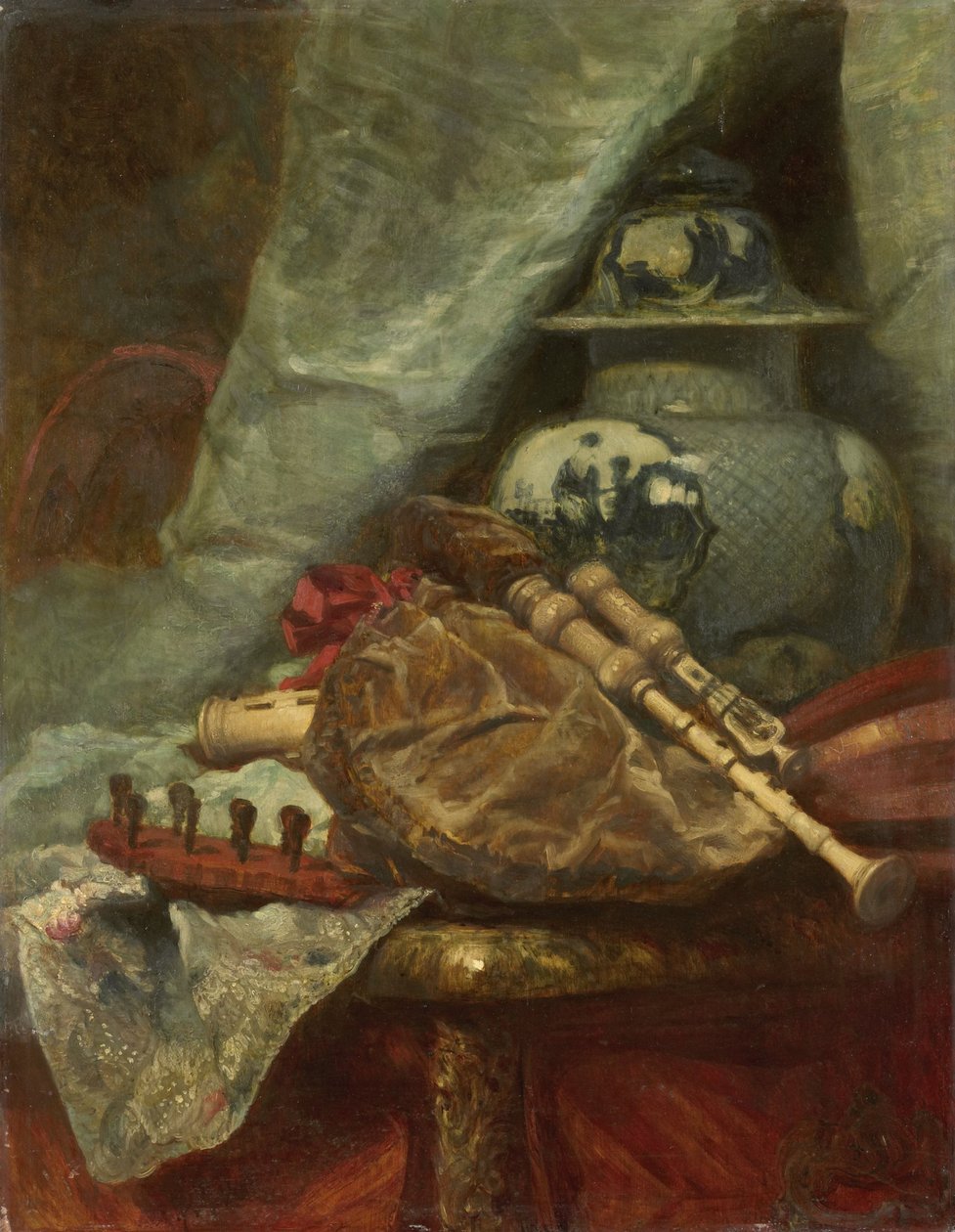 Nature morte à la cornemuse - Adolphe Mouilleron