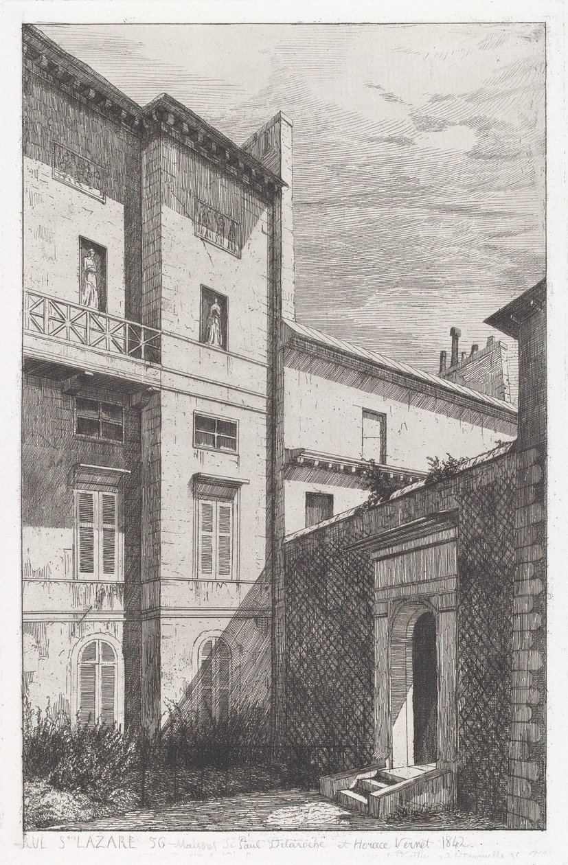 Rue St. Lazare 56, Maison de Paul Delaroche et Horace Vernet - Adolphe Théodore Jules Martial Potémont