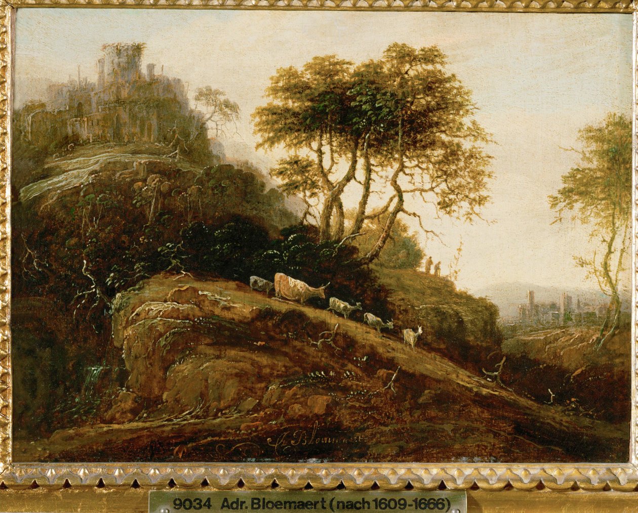 Paysage de montagne (peinture sur bois de chêne) - Adriaan Bloemaert