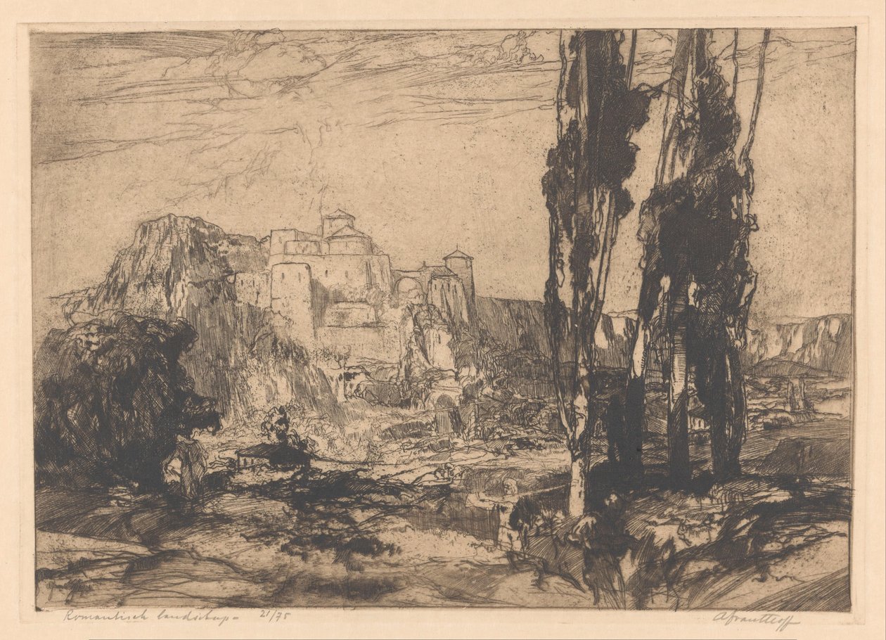 Paysage romantique - Adriaan J. van 