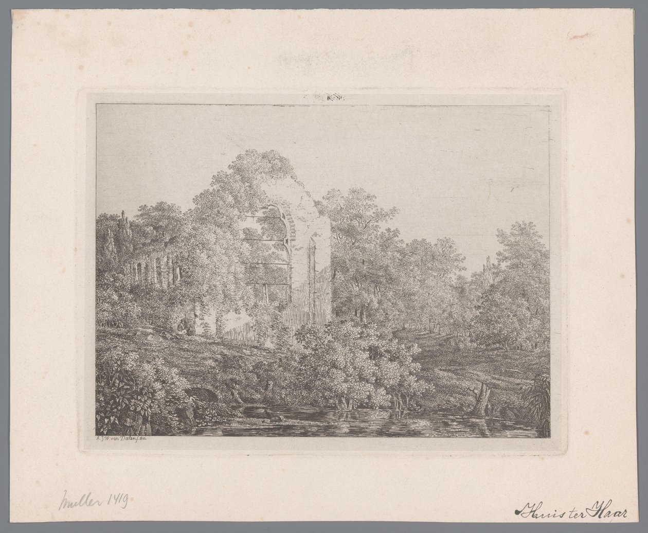 Vue sur les ruines du Château de Haar - Adriaan Jacob Willem van Dielen