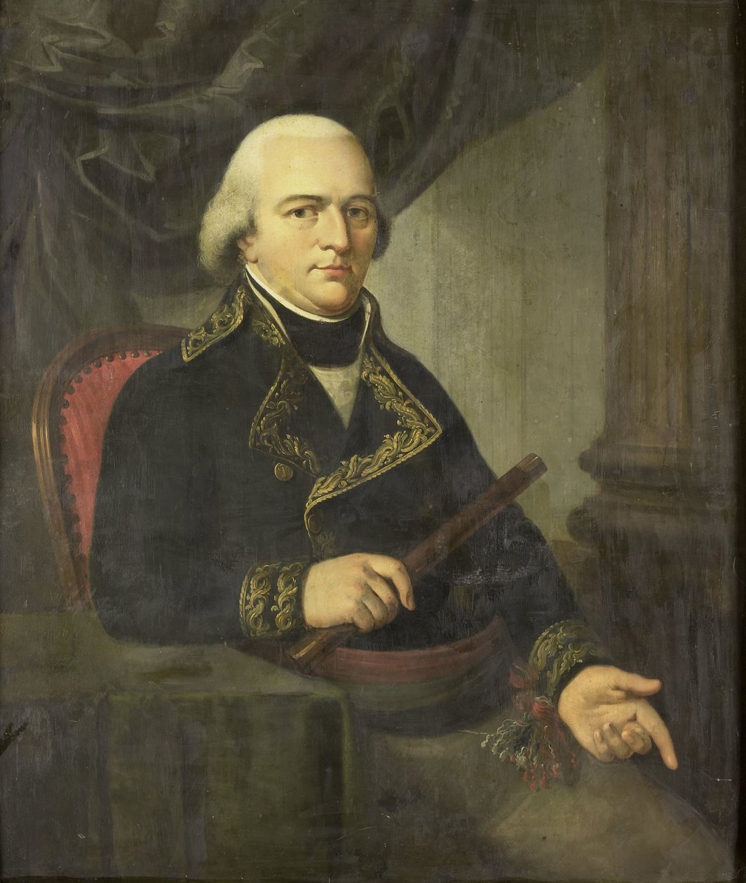 Portrait de Pieter Gerardus van Overstraten, Gouverneur général des Indes orientales néerlandaises - Adriaan de Lelie (attributed to)