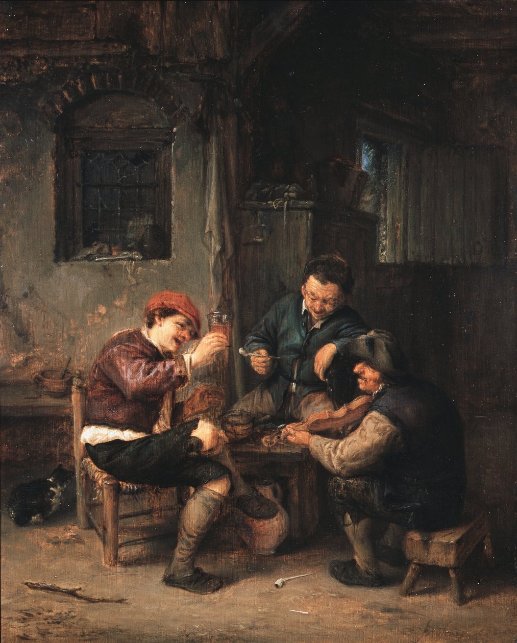 Trois paysans dans une auberge - Adriaen Jansz. van Ostade
