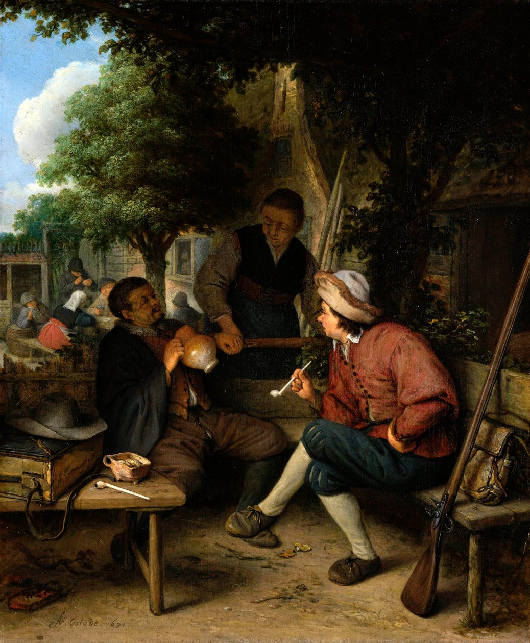Voyageurs au repos - Adriaen Jansz. van Ostade