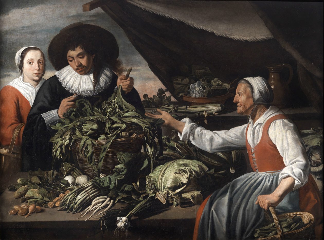 Vieille vendeuse de légumes - Adriaen van Utrecht