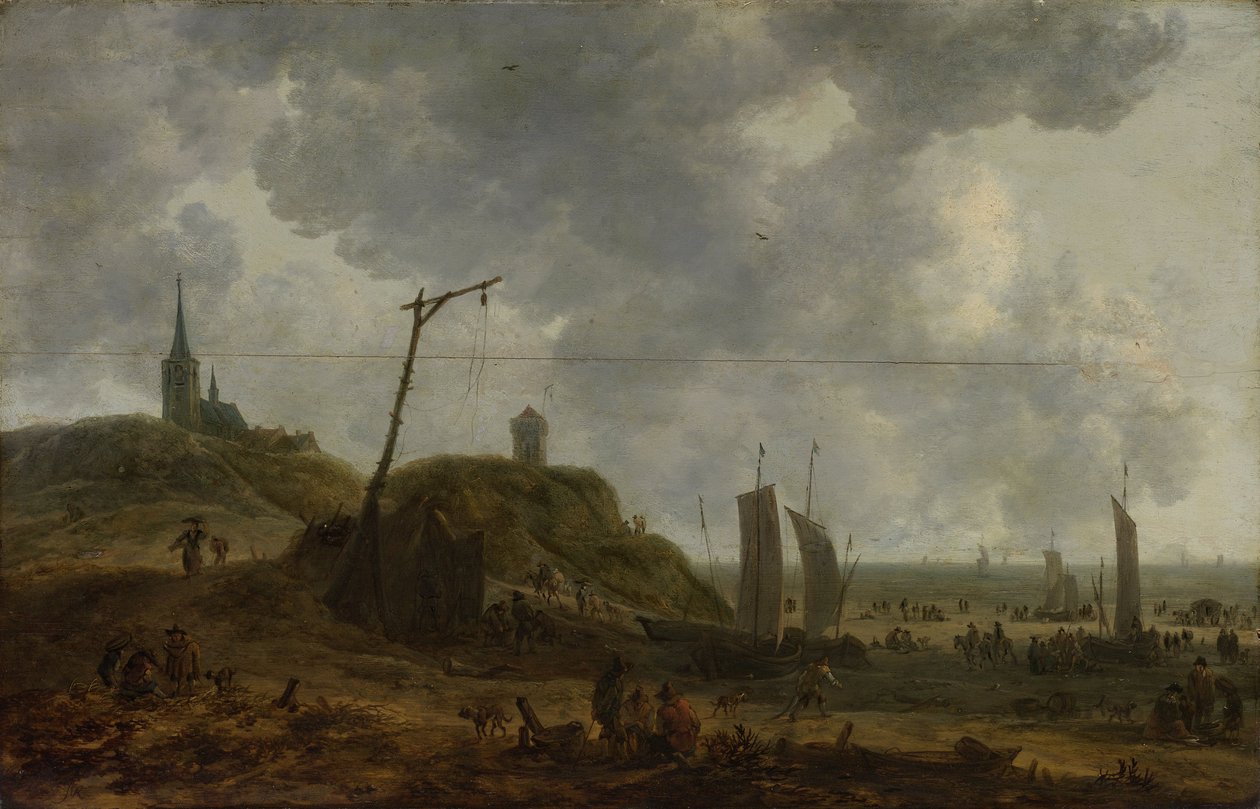 Plage à Katwijk - Adriaen van der Cabel
