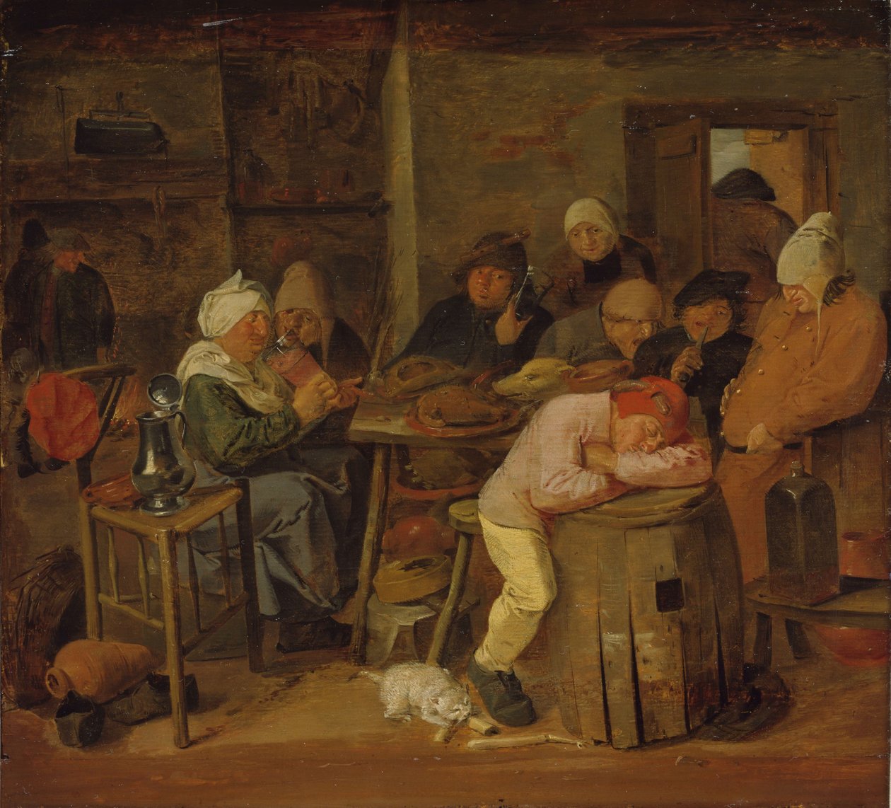 Paysans dans un intérieur (La fête de l