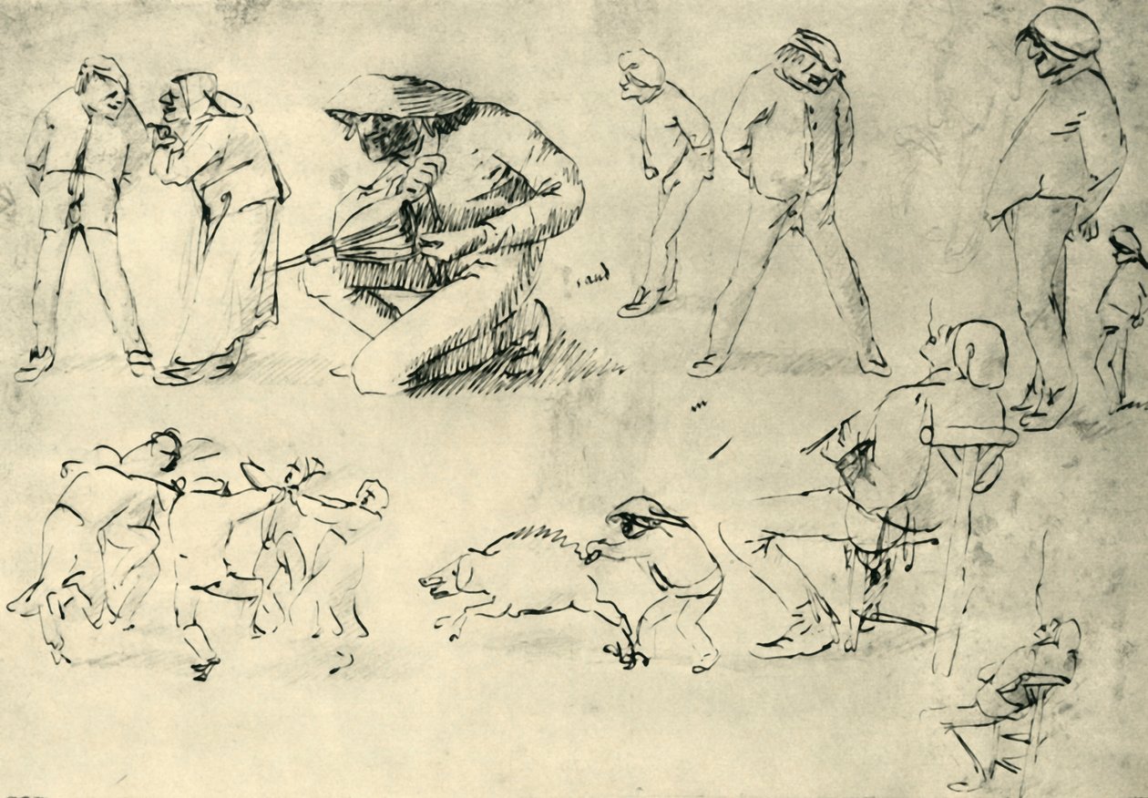 Études de figures, début du XVIIe siècle, 1943 - Adriaen Brouwer