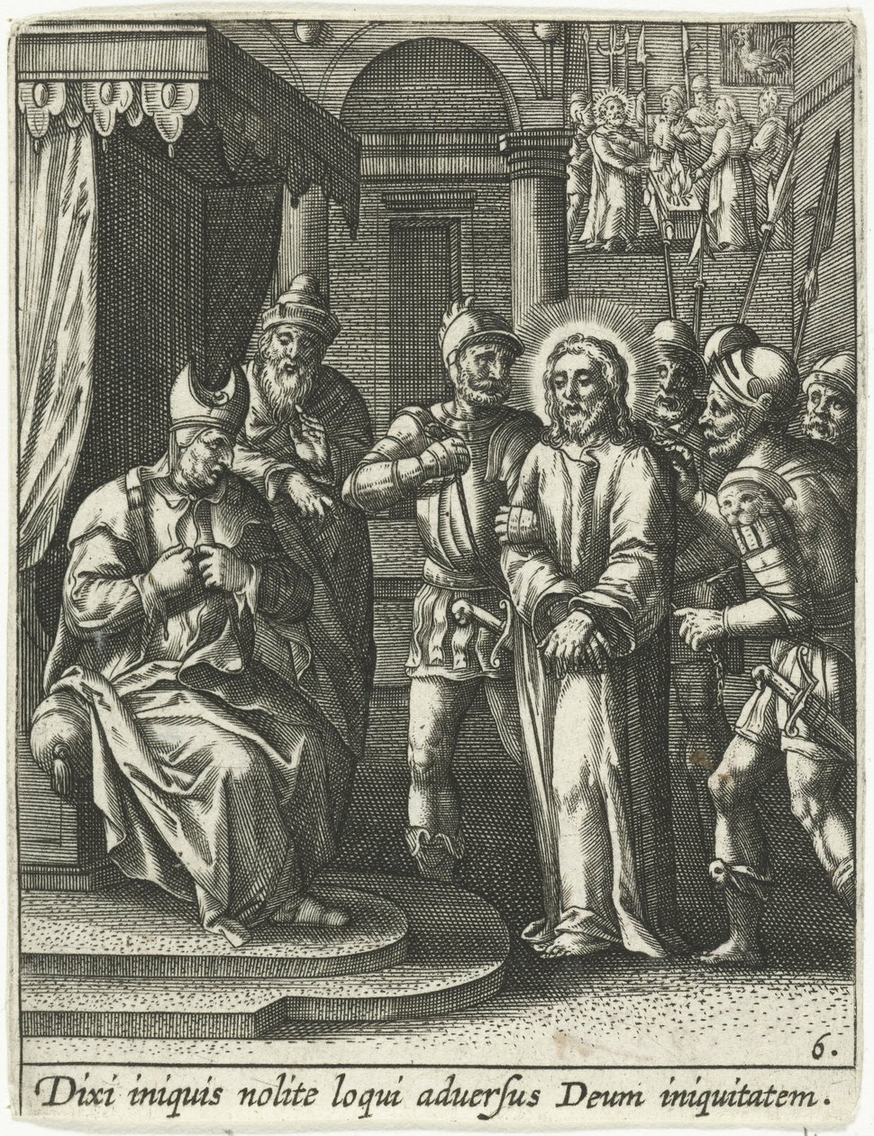 Le Christ devant Caïphe - Adriaen Collaert