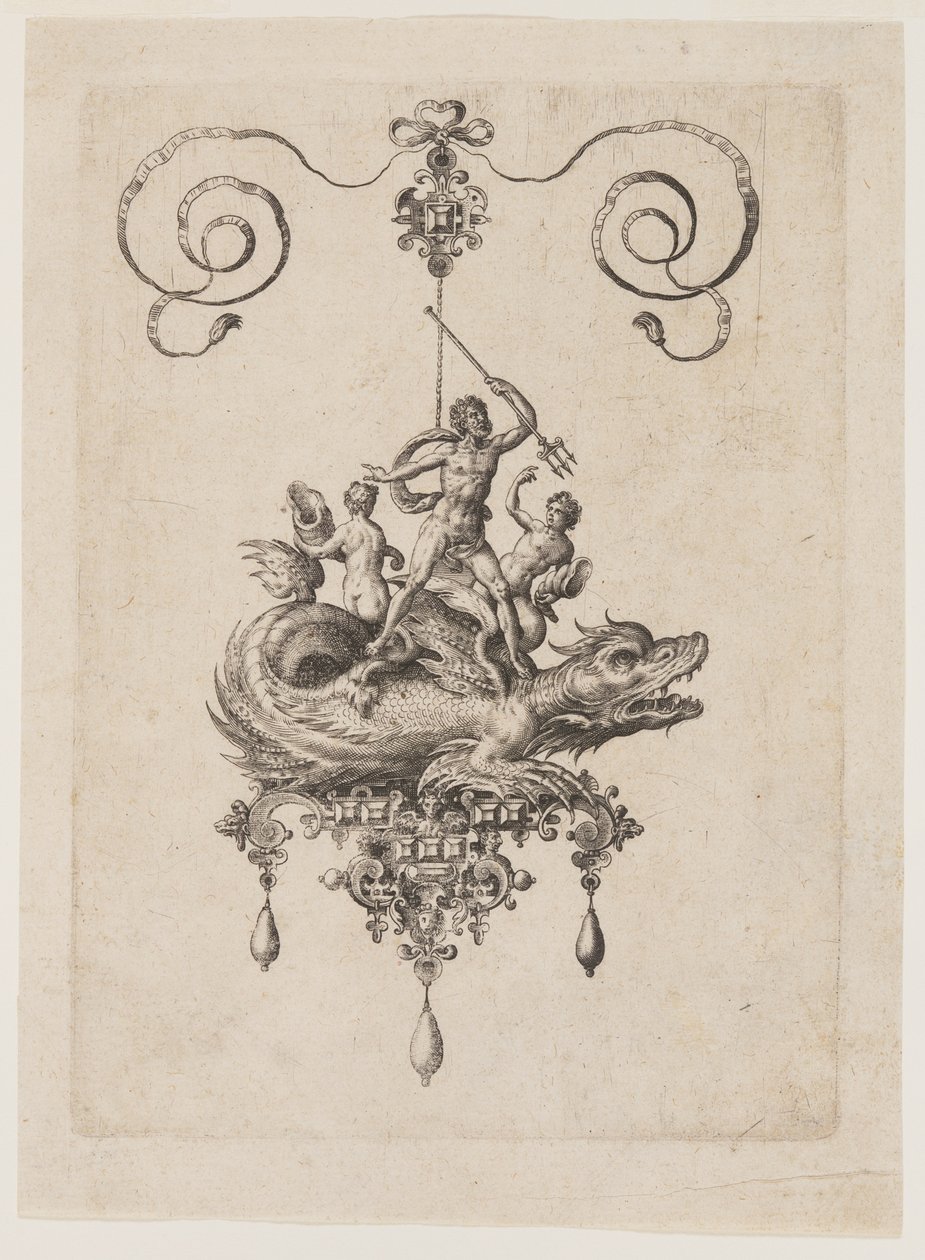 Modèles de pendentifs avec des monstres marins - Adriaen Collaert