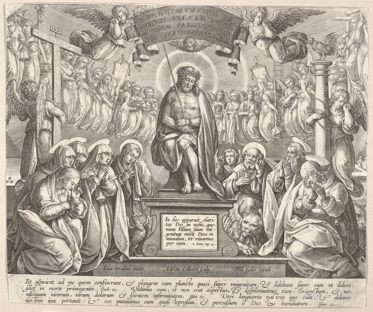 Homme de Douleurs avec les Trois Maries et les Évangélistes - Adriaen Collaert