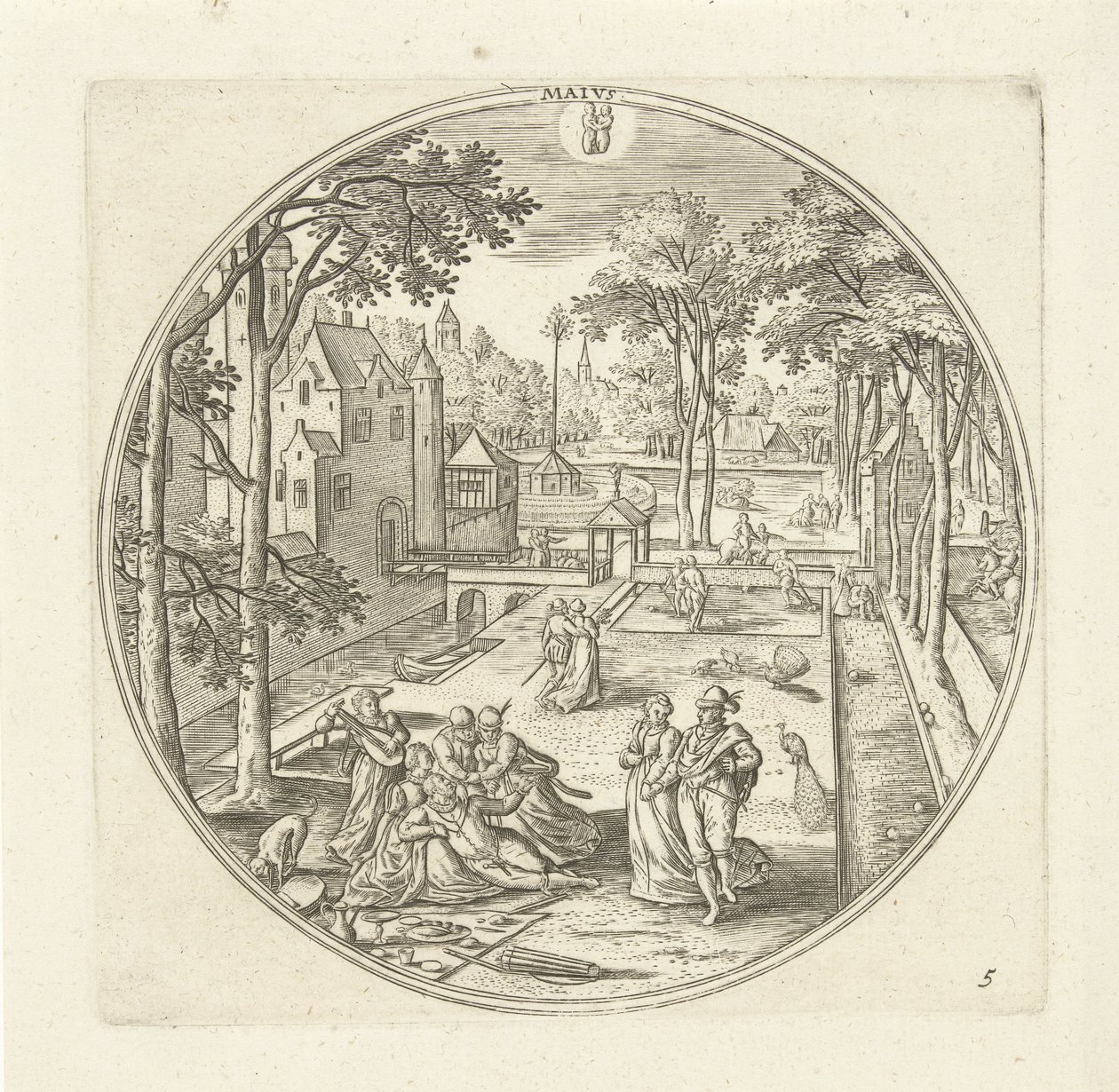 Mai (De twaalf maanden) - Adriaen Collaert