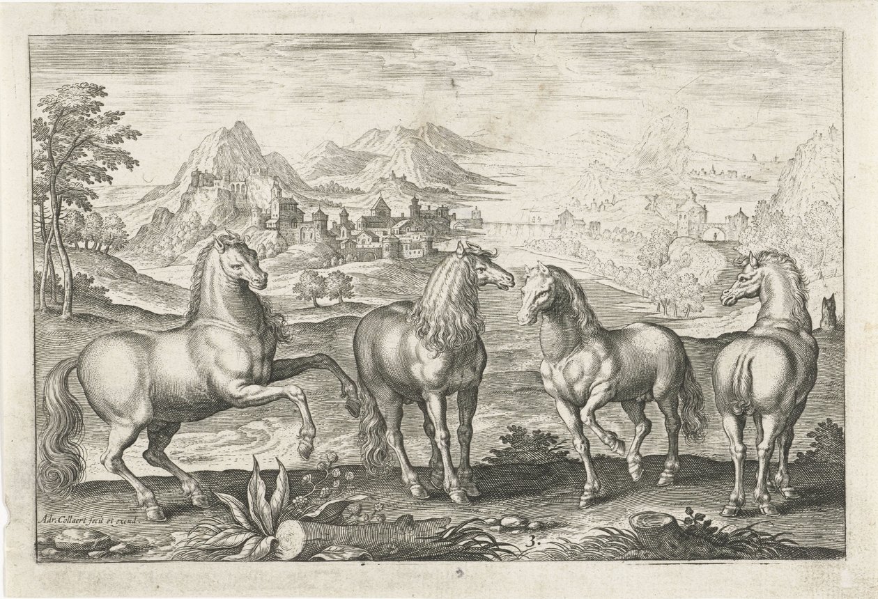 Chevaux (Vierpotige dieren, Animalivm Qvaddrvpedvm) - Adriaen Collaert
