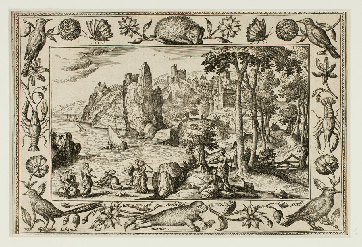 La fille du pharaon retrouvant Moïse, extrait de Paysages avec scènes de l