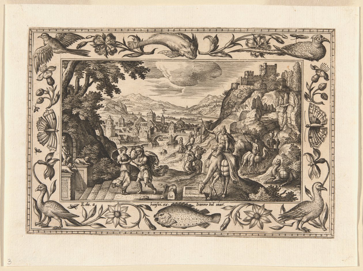 Rebecca et Eliezer au puits, extrait de Paysages avec scènes de l