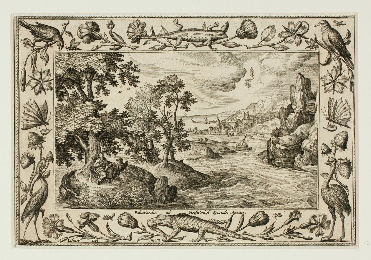 Saint Jean sur Patmos, tiré de Paysages avec scènes de l