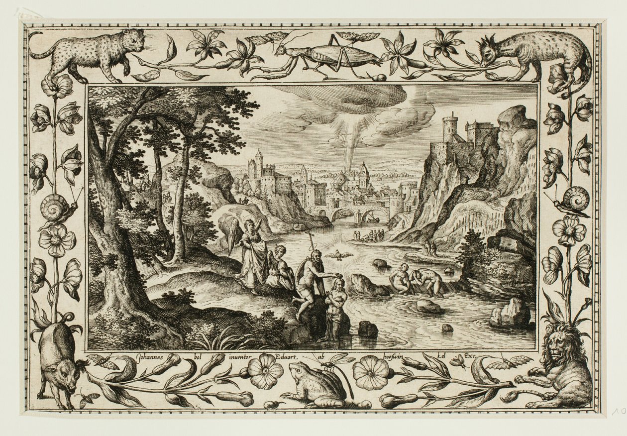 Le baptême du Christ, tiré de Paysages avec scènes de l