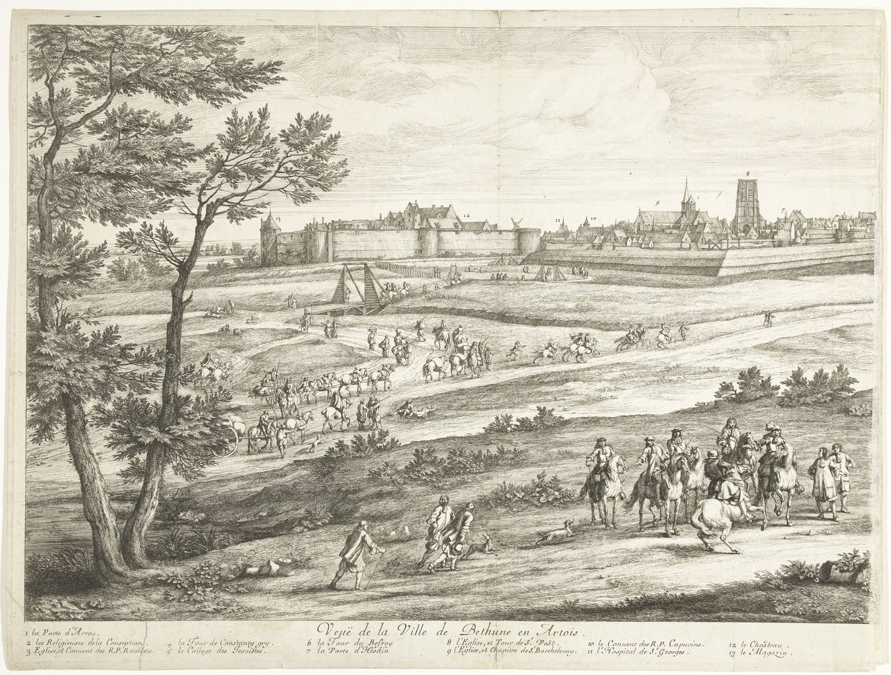 Vue de Béthune (feuille de gauche) - Adriaen Frans Boudewyns