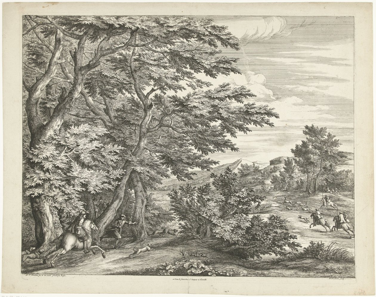 Paysage avec chasse au cerf - Adriaen Frans Boudewyns