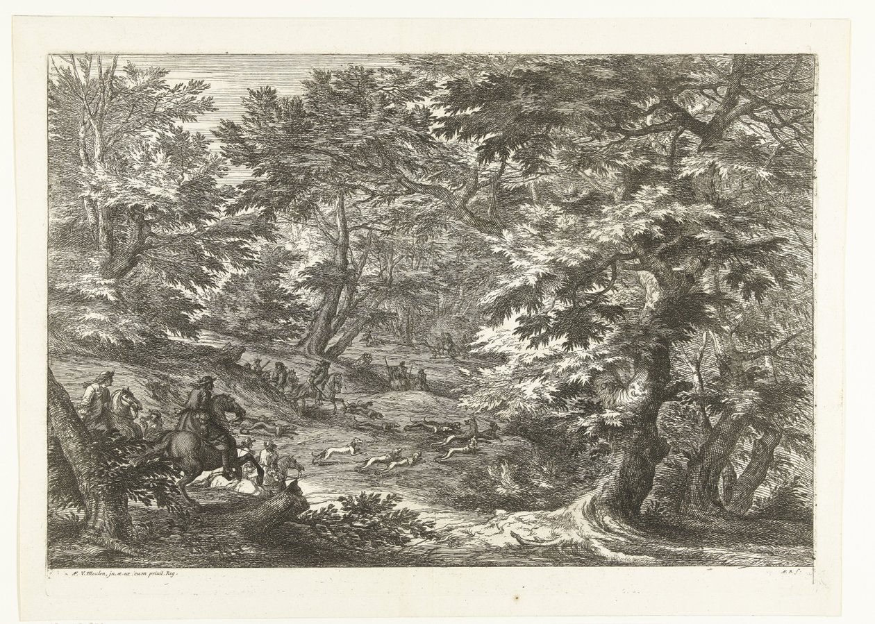 Paysage avec chasse au renard - Adriaen Frans Boudewyns
