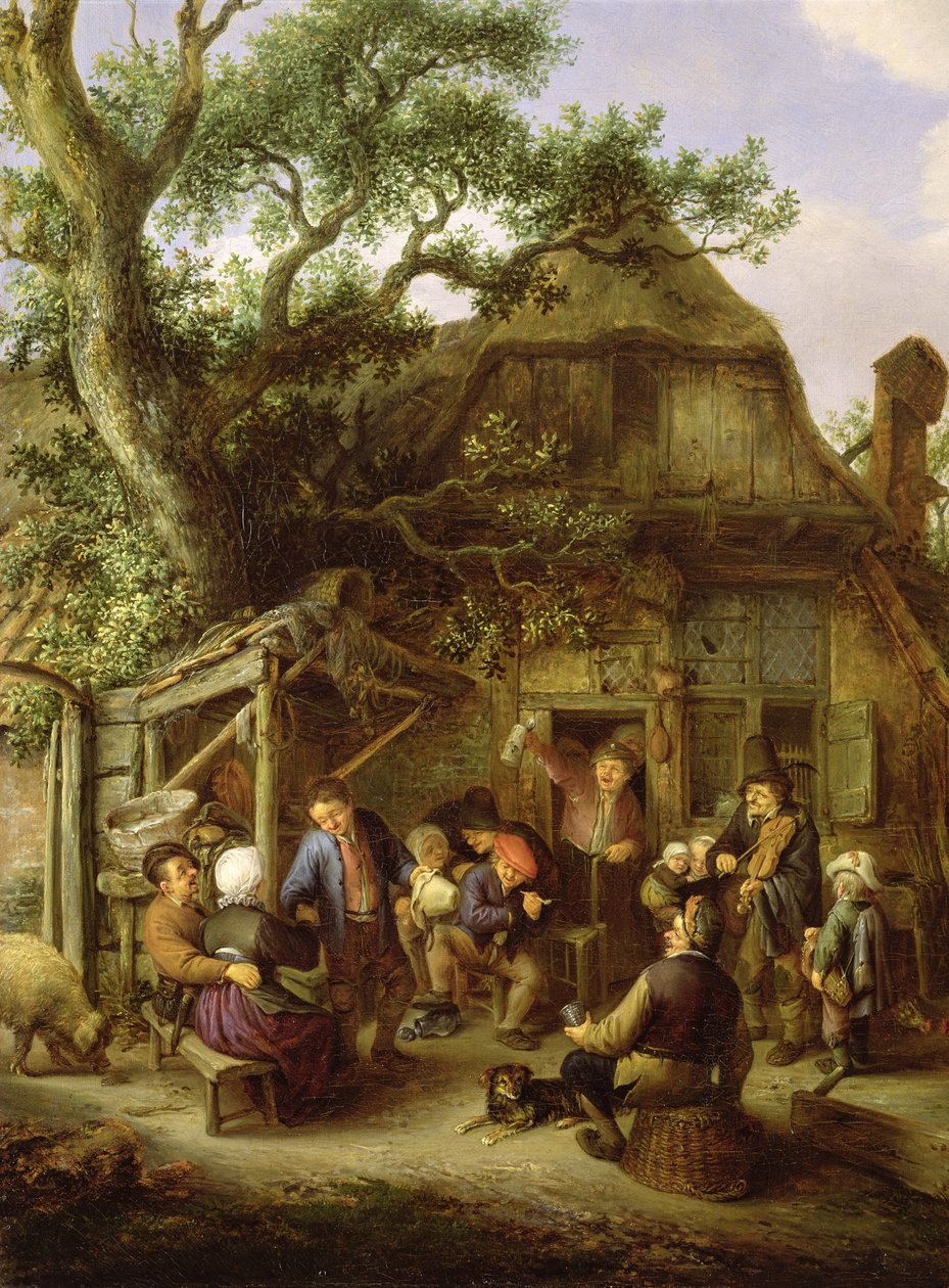 Paysans Heureux, 1648 (détail) - Adriaen Jansz. van Ostade