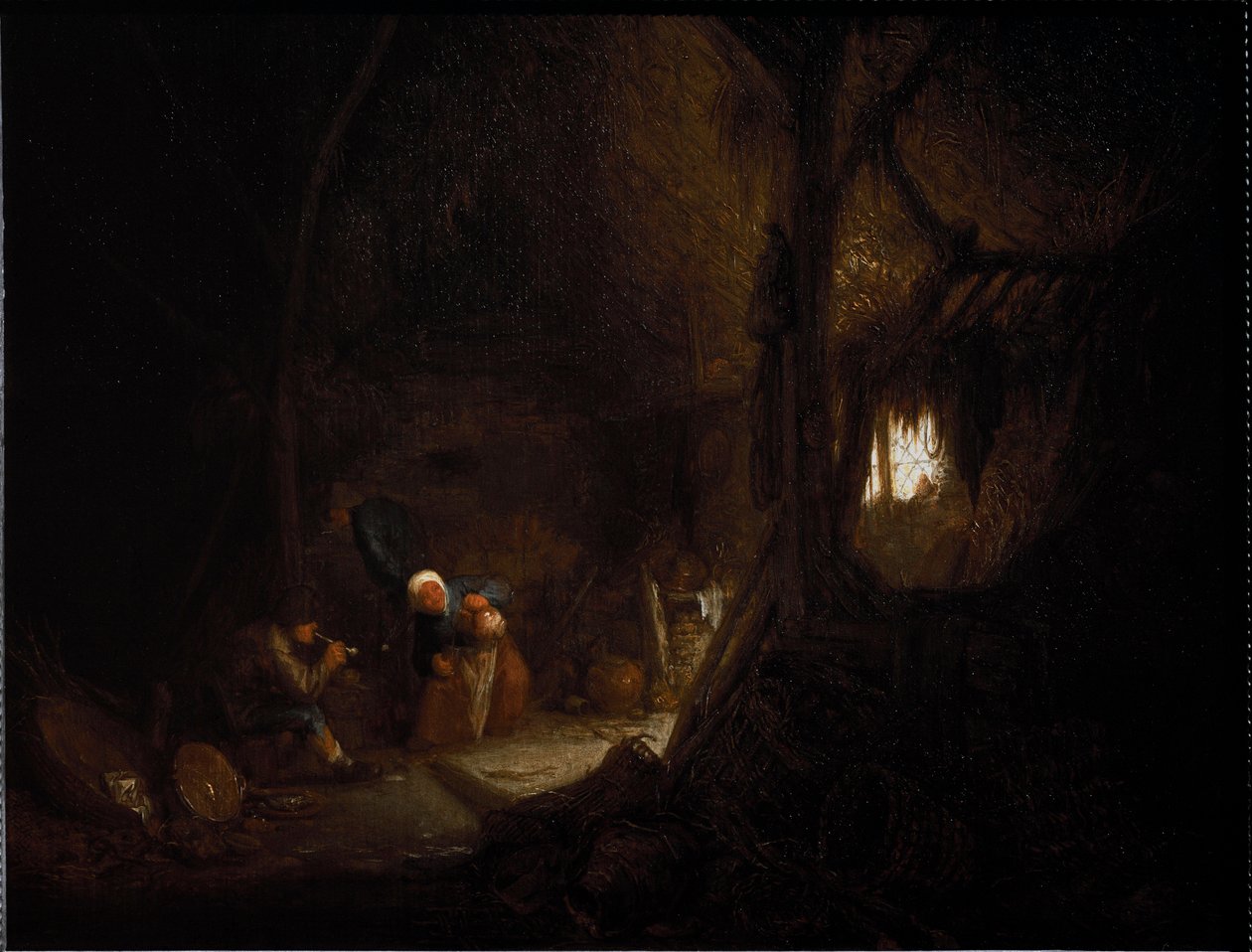Famille de paysans dans une grange - Adriaen Jansz. van Ostade