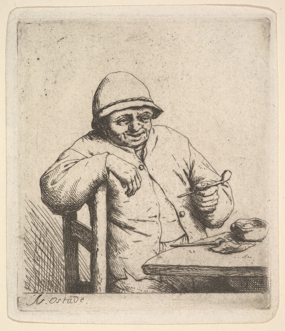 Paysanne avec une pipe - Adriaen Jansz. van Ostade