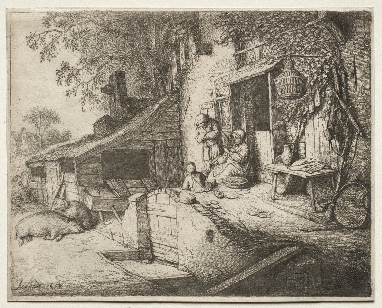 La femme filant - Adriaen Jansz. van Ostade