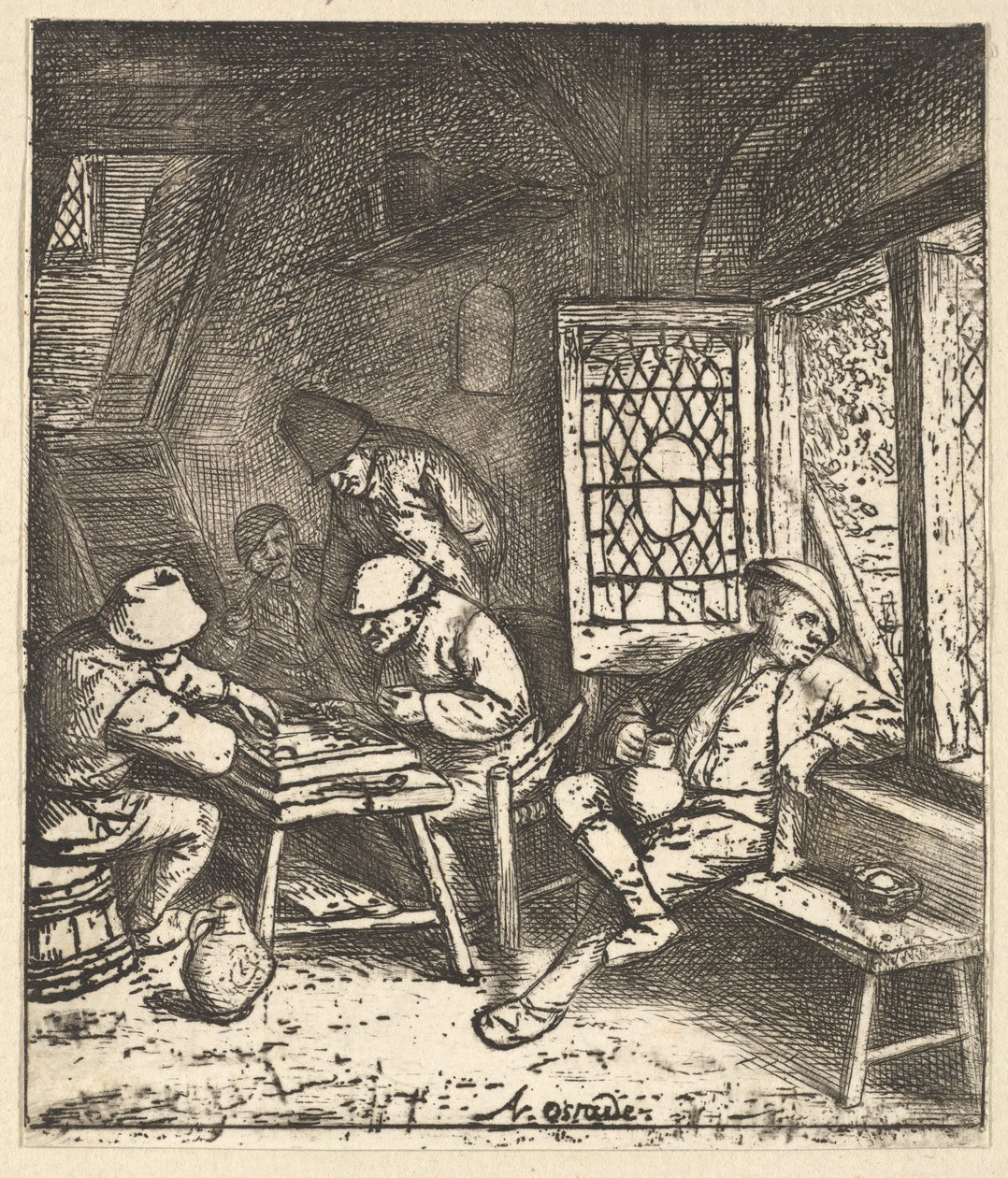 Joueurs de Tric Trac, 1610-85 - Adriaen Jansz. van Ostade
