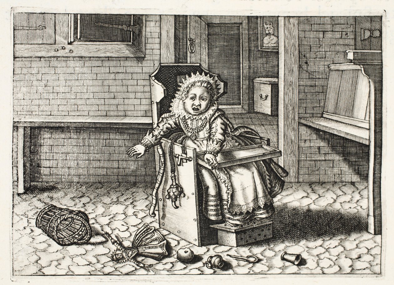 Bébé pleurant pour ses jouets, illustration de 