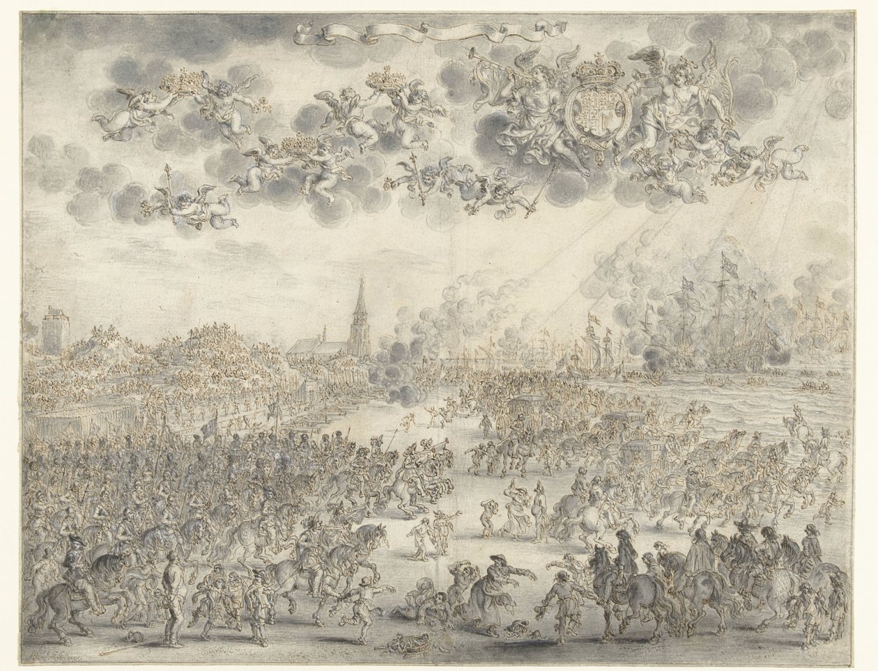 Départ de Charles II de Scheveningen - Adriaen Pietersz van de Venne