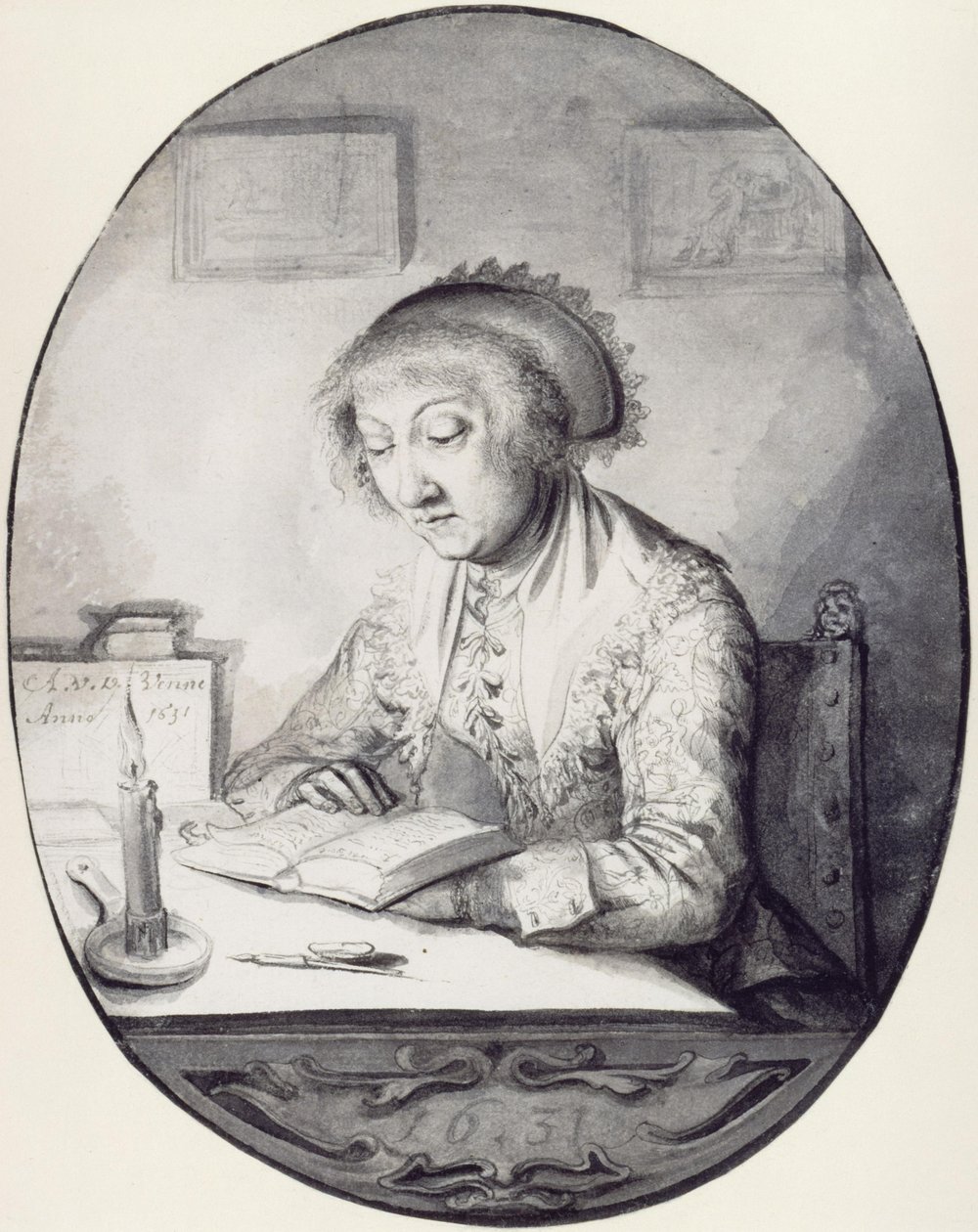 Femme lisant - Adriaen Pietersz van de Venne