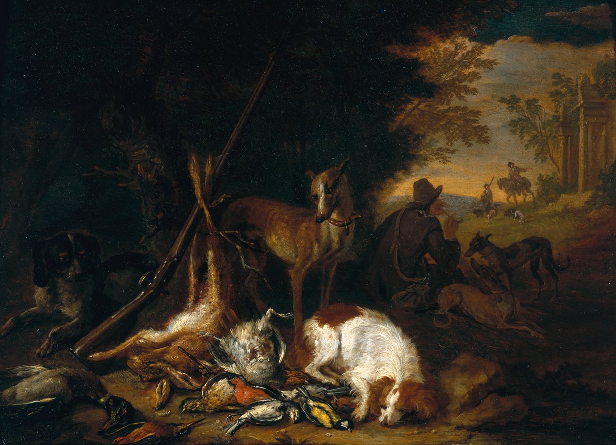 Un chasseur avec ses chiens - Adriaen de Gryef