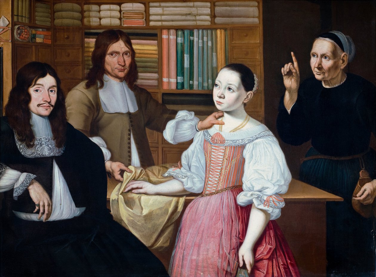 Dans la Boutique du Drapier - Adriaen van Bloemen