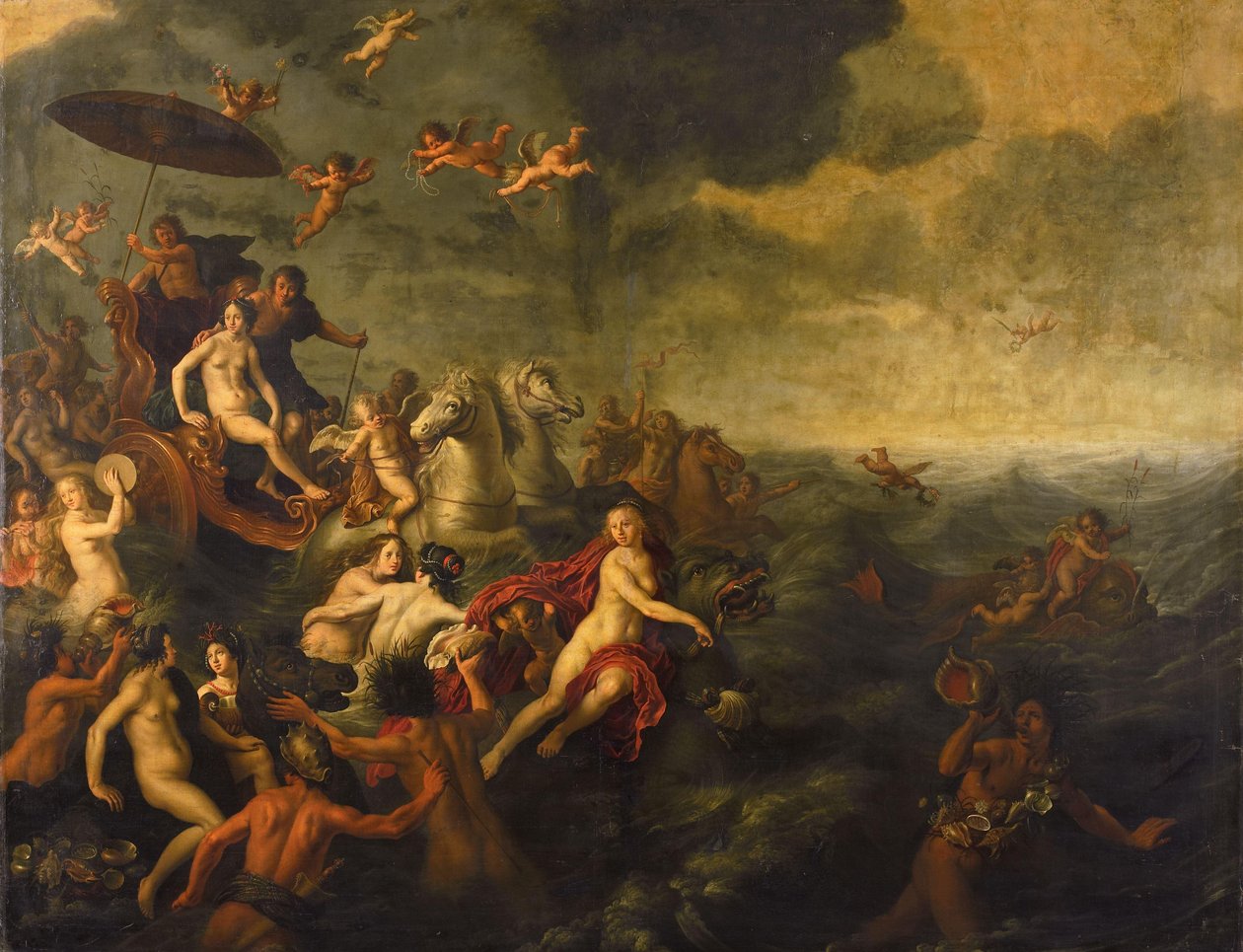 Galatée et Acis (Ovide, Métamorphoses, livre XIII) - Adriaen van Nieulandt (I)