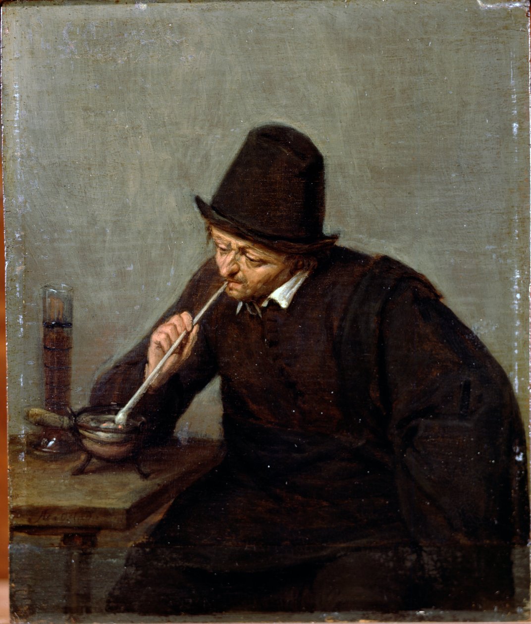 Un homme en train de fumer - Adriaen van Ostade