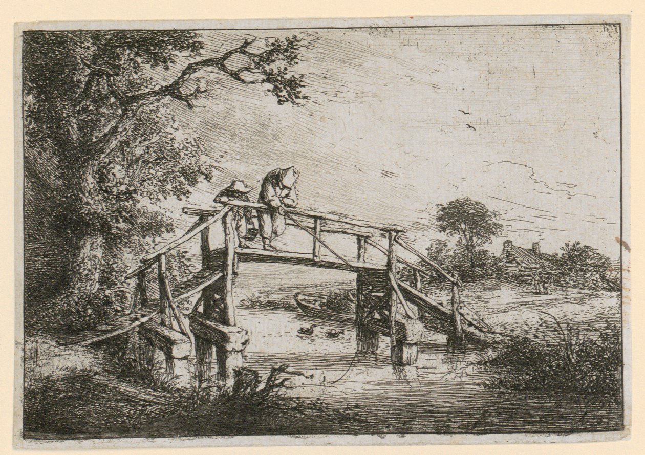 Pêcheurs sur le pont - Adriaen van Ostade