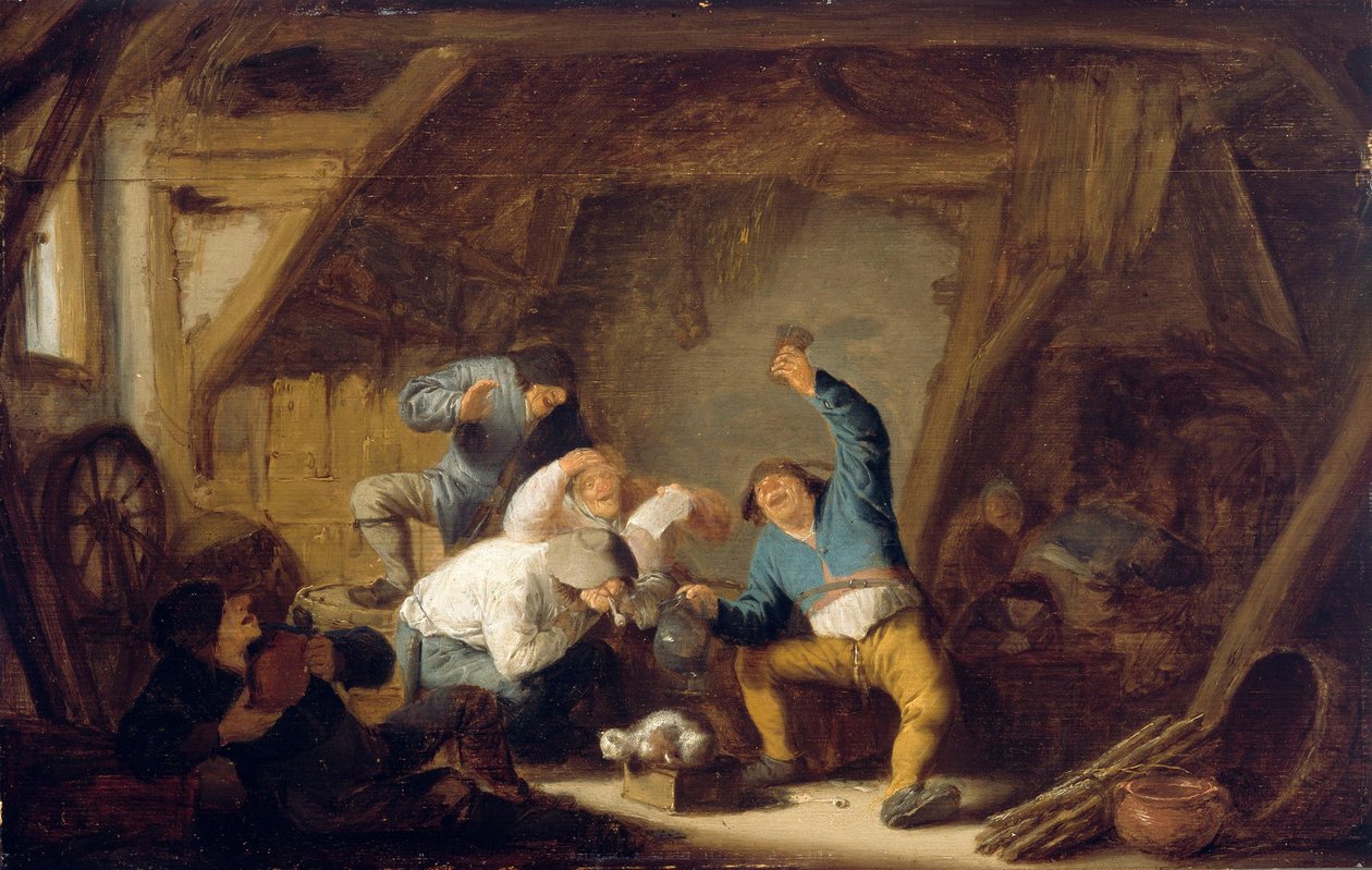 Des rustres qui boivent et chantent - Adriaen van Ostade