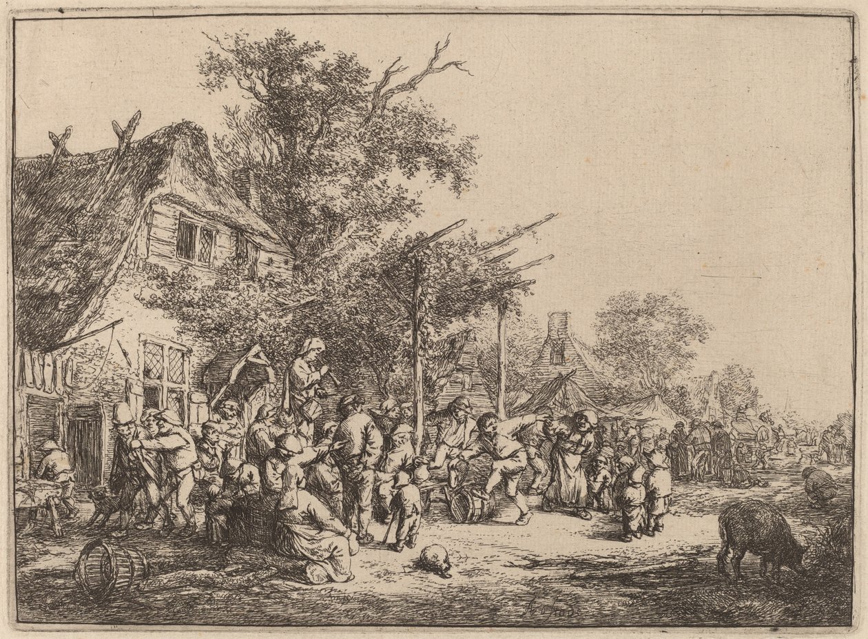 Danse sous la treille - Adriaen van Ostade