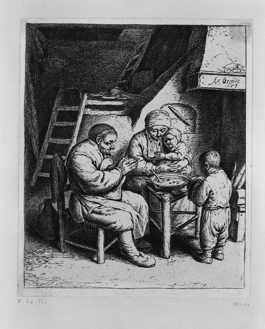 Le bénédicité - Adriaen van Ostade