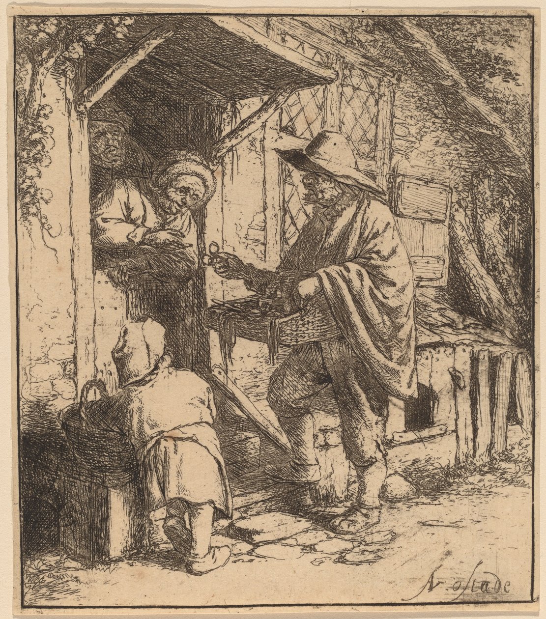 Vendeur de lunettes - Adriaen van Ostade