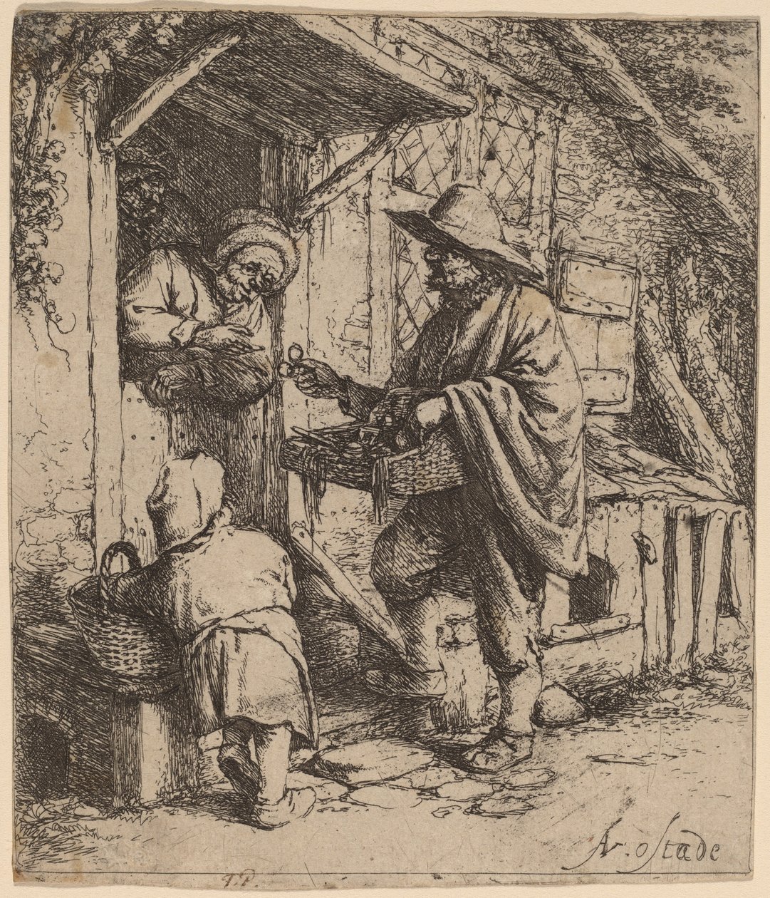 Vendeur de lunettes - Adriaen van Ostade