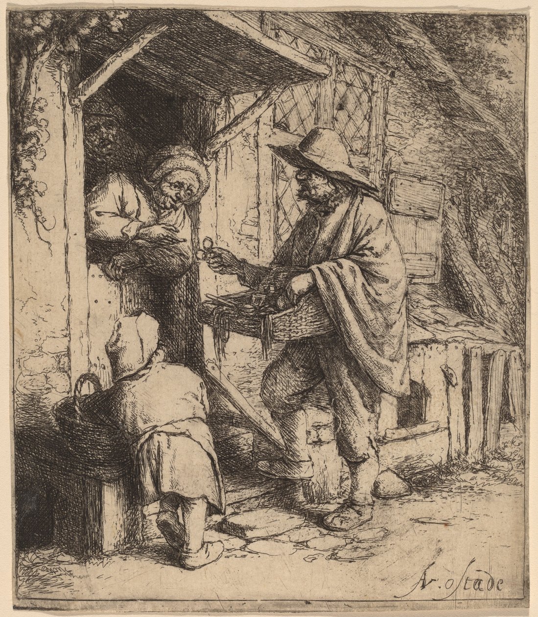 Vendeur de lunettes - Adriaen van Ostade