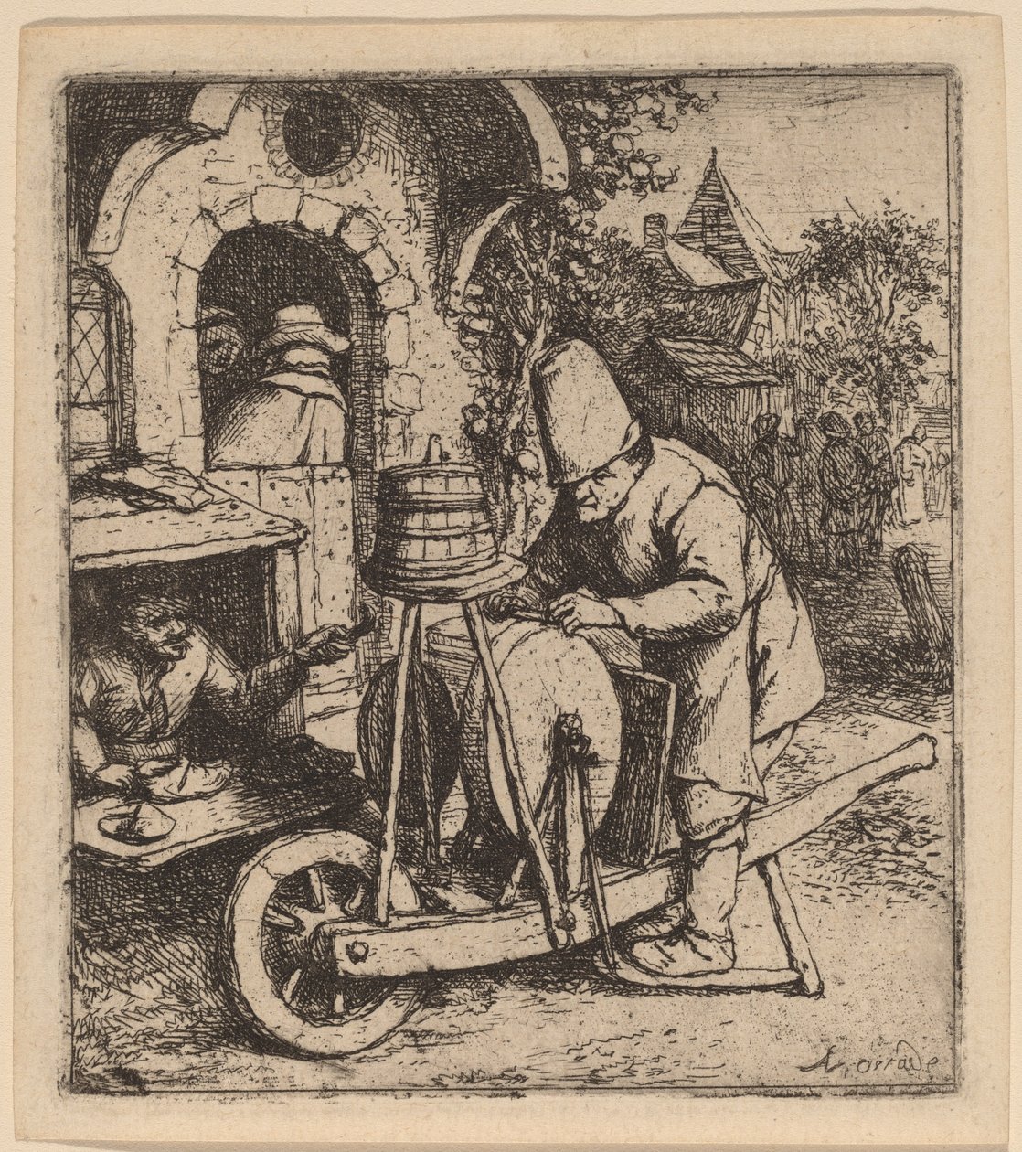 Aiguiseur de couteaux - Adriaen van Ostade