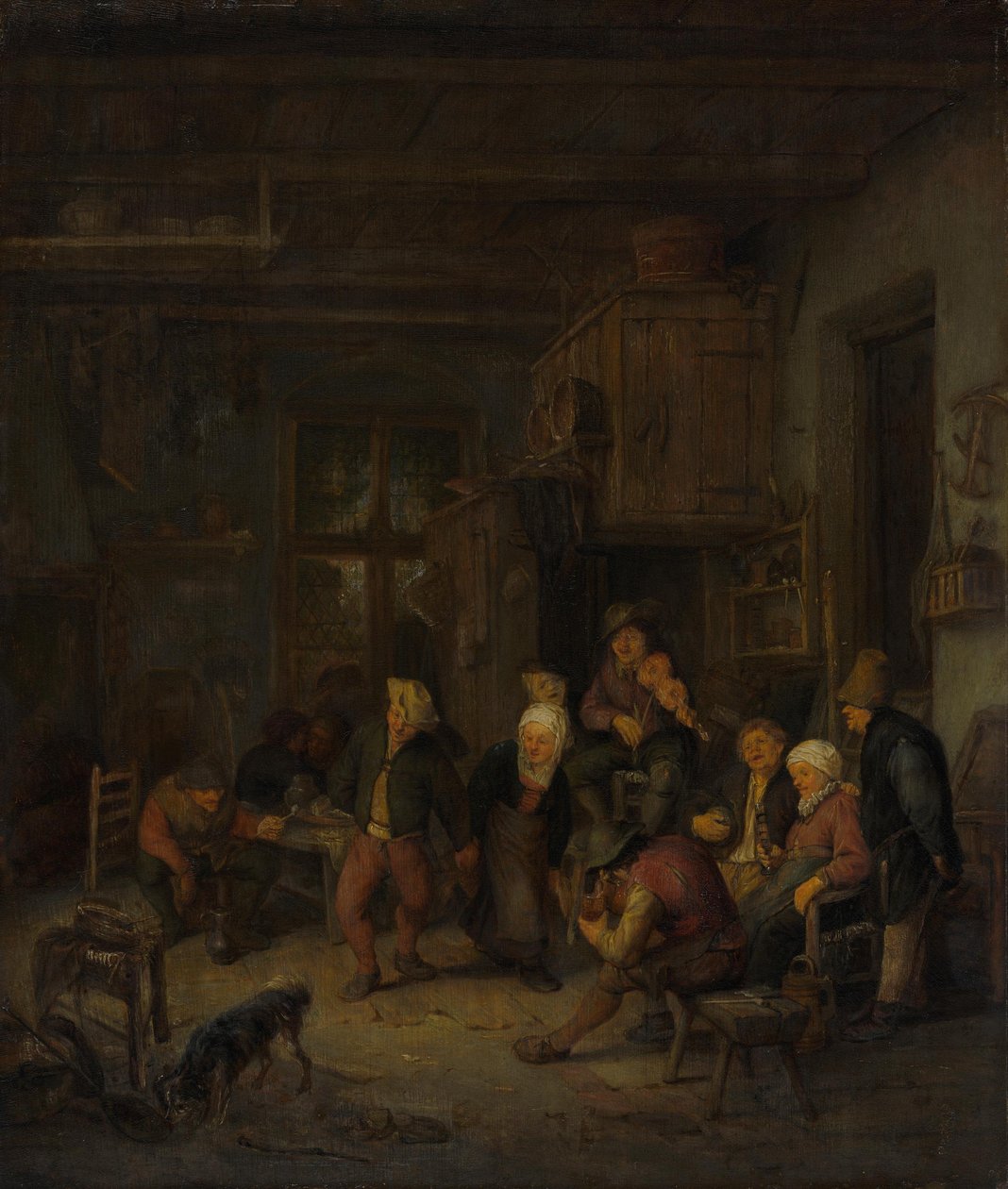 Une joyeuse communauté paysanne - Adriaen van Ostade