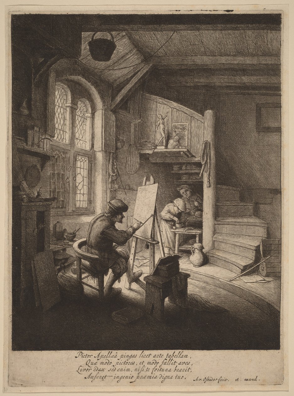 Peintre dans son atelier - Adriaen van Ostade