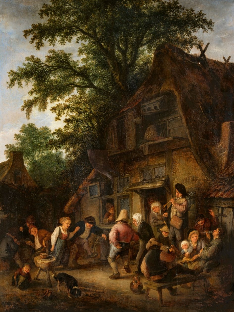 Danse paysanne près d